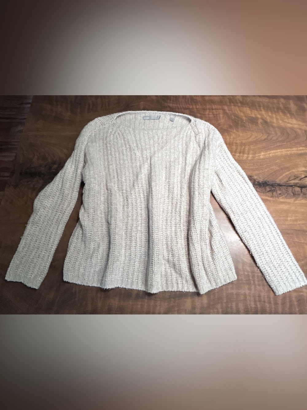 Vince Cashmere Oatmeal Crop Sweater